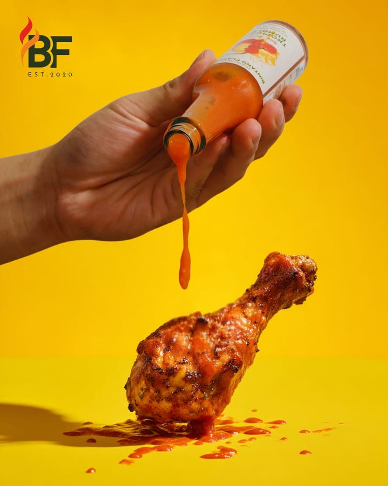 Tropical Rumble dripping on chicken